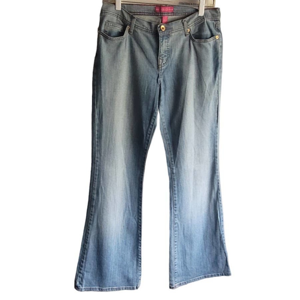 GLO flare stretch jeans light wash 9 juniors long
